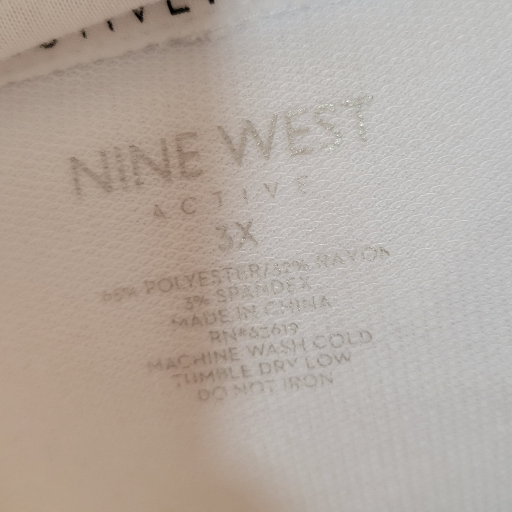 NINE WEST Active Hoodie White Pullover Plus Size 3X - Picture 6 of 6